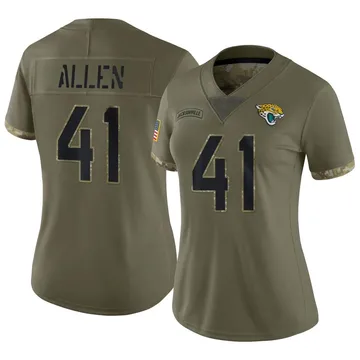 Jacksonville Jaguars Josh Allen Bold Gold Color Rush Legend Jersey in 2023